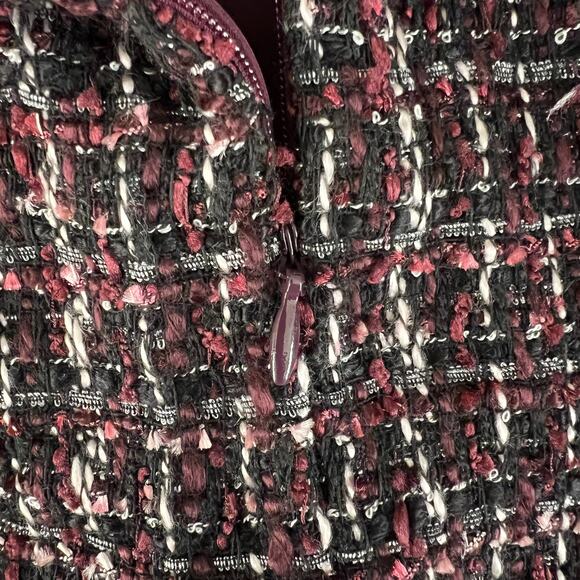 NWT Ann Taylor Loft 8P Mini Skirt | Purple Tweed Boucle Preppy Coquette Sparkle - Picture 13 of 16